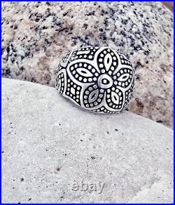 Retired James Avery Beaded Flower Ring 8.86 Grams