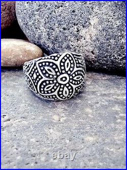 Retired James Avery Beaded Flower Ring 8.86 Grams