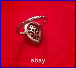 Retired James Avery Beaded Marquis Sterling Silver Ring Size 8