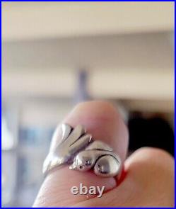 Retired James Avery Bird Wrap Ring Rare Piece, So Pretty! Sz 6 Fits