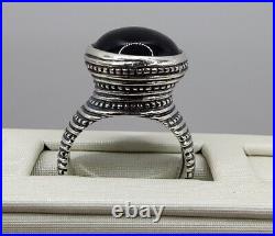 Retired James Avery Black Onyx African Beaded Sterling Silver Ring Size 6