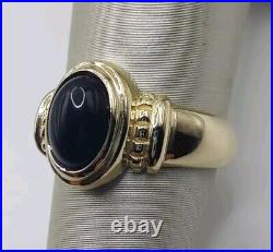 Retired James Avery Black Onyx Ring 14k Yellow Gold Size 5.5