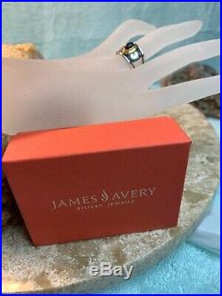 Retired James Avery Christina Sterling and 18K Black Onyx Ring Size 6