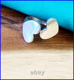 Retired James Avery Double Heart Ring RARE Piece! Size 5.5