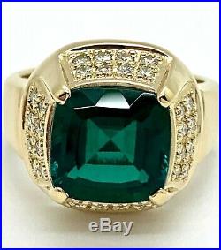 Retired James Avery Emerald and Diamonds 14k Ring