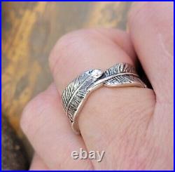 Retired James Avery Feather Ring Size 10 Sterling Silver