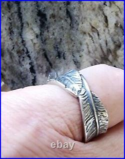 Retired James Avery Feather Ring Size 6 + JA Box