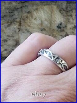Retired James Avery Fish and Cross Eternity Band Ring size 9.5