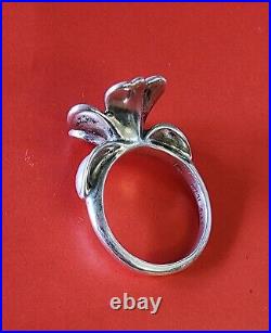 Retired James Avery Flower Ring 18kt Gold/. 925 Size 7