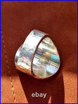 Retired James Avery Hammered Ring Sterling Silver 13.35 Grams