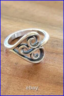 Retired James Avery Heart Ring Sterling Silver Size 8.5 PRETTY! WithJA Box