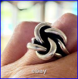 Retired James Avery Heavy Knot Ring 13.6 Grams Size 8 PRETTY! With JA Box
