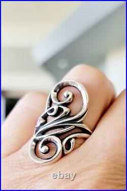 Retired James Avery Long Swirl Ring Size 8 GORGEOUS
