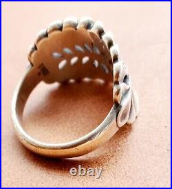 Retired James Avery Mimosa Leaves Ring Fabulous Patina Size 7 PRETTY