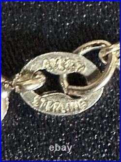 Retired James Avery Oval Hummingbird Pendant Necklace -16 Inch Sterling Silver