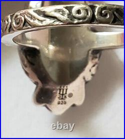 Retired James Avery Owl Bird Ring Sterling Silver Size 6 / 6.25 Barn Owl Great