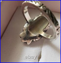 Retired James Avery Owl Bird Ring Sterling Silver Size 6 / 6.25 Barn Owl Great