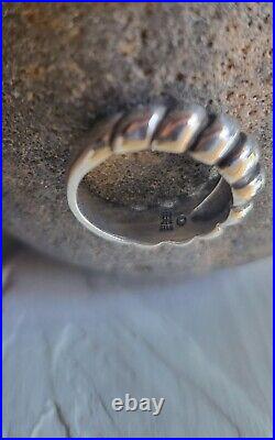Retired James Avery Oxidized Ribbed Dome Ring So PRETTY! Sz 6.5