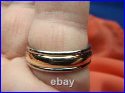 Retired James Avery Palladium and 14k Yellow Gold Band Ring Size 9 3/4 Lot 1110