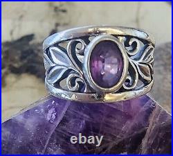 Retired James Avery Purple Amethyst Vines Ring Size 9