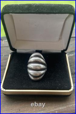 Retired James Avery RARE Scalloped Dome Silver Ring Size 7.25 Retired James Avery RARE Scalloped Dome Silver Ring Size 7.25