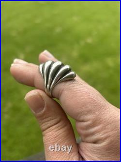 Retired James Avery RARE Scalloped Dome Silver Ring Size 7.25 Retired James Avery RARE Scalloped Dome Silver Ring Size 7.25