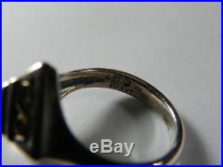 Retired James Avery Red Garnet Scroll 18k Gold Sterling Silver 925 Ring Size 8