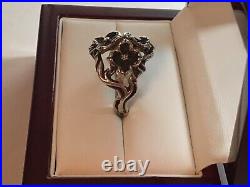 Retired James Avery Ring 3 Dogwood Flowers Bouquet Sterling Silver Floral