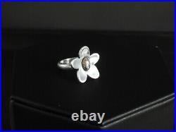Retired James Avery Ring Blossom Flower 14K Gold Sterling Silver Tiny Small 4.5