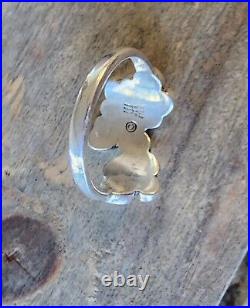 Retired James Avery SMALL Size 3.5 Butterfly Flower Band Ring SWEET
