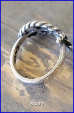 Retired James Avery SMALL Size 3 Ichthus Fish Rope Band Ring SO Pretty
