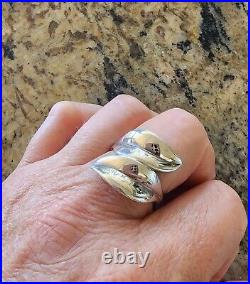 Retired James Avery Size 10 Leaf Wrap Ring with Orig. JA Box/Pouch