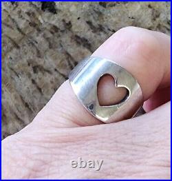 Retired James Avery Size 6 Heart Shape Cut Out Band Ring Fits 5.5 Vintage Piece