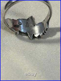 Retired James Avery Size 7 BUTTERFLY and FLOWERS Ring