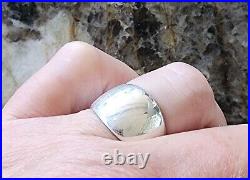 Retired James Avery Size 7 Tapering High Polish Silver Wide Band Ring NEAT Vtg