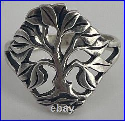 Retired James Avery Size 9.75 Tree of Life Ring Sterling Silver