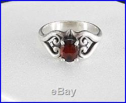 Retired James Avery Solid 925 Sterling Silver Ring Mother's Love Garnet Stone 10