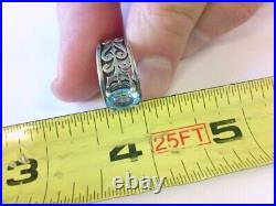 Retired James Avery Sterling 925 Adoree Ring with Blue Topaz! Sz 6.75 US