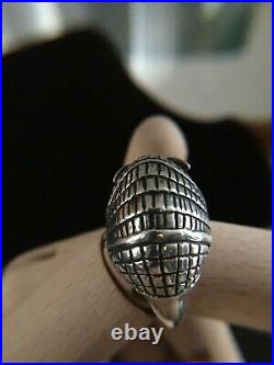 Retired James Avery Sterling Armadillo Ring Size 7 with Avery box, pouch, insert