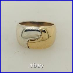 Retired James Avery Sterling Silver & 14K Yellow Gold Ring Size 9.75