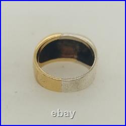 Retired James Avery Sterling Silver & 14K Yellow Gold Ring Size 9.75