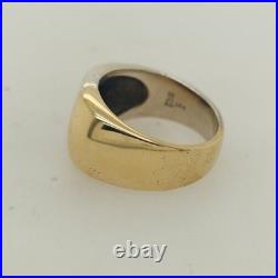 Retired James Avery Sterling Silver & 14K Yellow Gold Ring Size 9.75