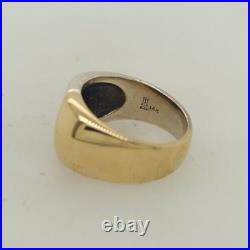 Retired James Avery Sterling Silver & 14K Yellow Gold Ring Size 9.75