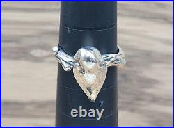 Retired James Avery Sterling Silver 3D (DOVE) Bird On A Branch Ring