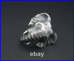 Retired James Avery Sterling Silver 3D Elephant Statement Ring Size 6.5 RS2791
