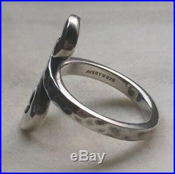 Retired James Avery Sterling Silver 925 Hammered Swirl Ring Size 9 1/2 RARE
