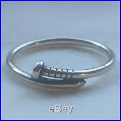 Retired James Avery Sterling Silver 925 Nail Ring Size 9 1/2 unisex