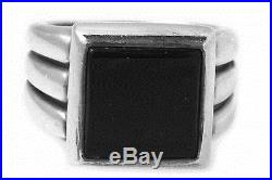 Retired James Avery Sterling Silver Black Onyx Ring, Size 8.5