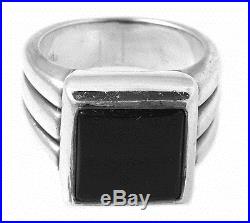 Retired James Avery Sterling Silver Black Onyx Ring, Size 8.5
