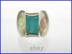 Retired James Avery Sterling Silver Chalcedony Monaco Ring size 7.5